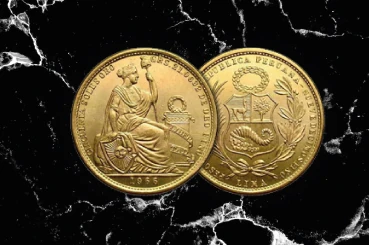 Moneda de Oro 100 Soles de Peru