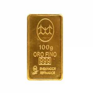 lingote de oro banco ciudad 100 gramos