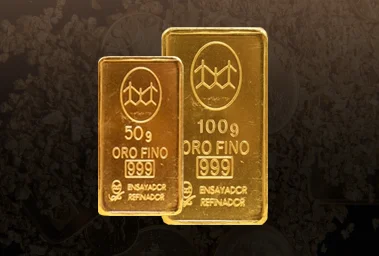 Compra y Venta de Lingotes de Oro de Banco Ciudad de 50 y 100 gramos